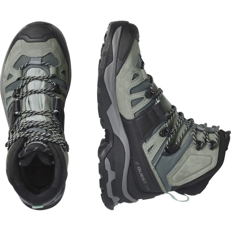 Olive / Black Salomon Quest 4 GTX Women's Hiking Boots | PH 98205L